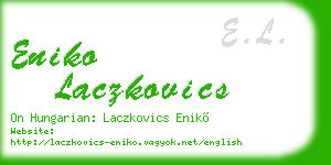 eniko laczkovics business card
