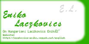 eniko laczkovics business card